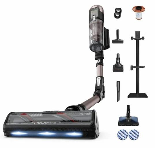 Пилосос Rowenta безпровідний X-Force Flex 16.60 Aqua Animal, 315Вт, вологе прибирання, конт пил -0.65л, автон. робота до 120хв, HEF system 99,9%, чорно-бронзовий