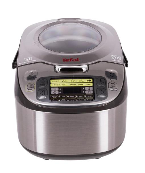 Мультиварка Tefal Fuzzy Logic, 750Вт, чаша-5л, електронне керув., пластик, сірий