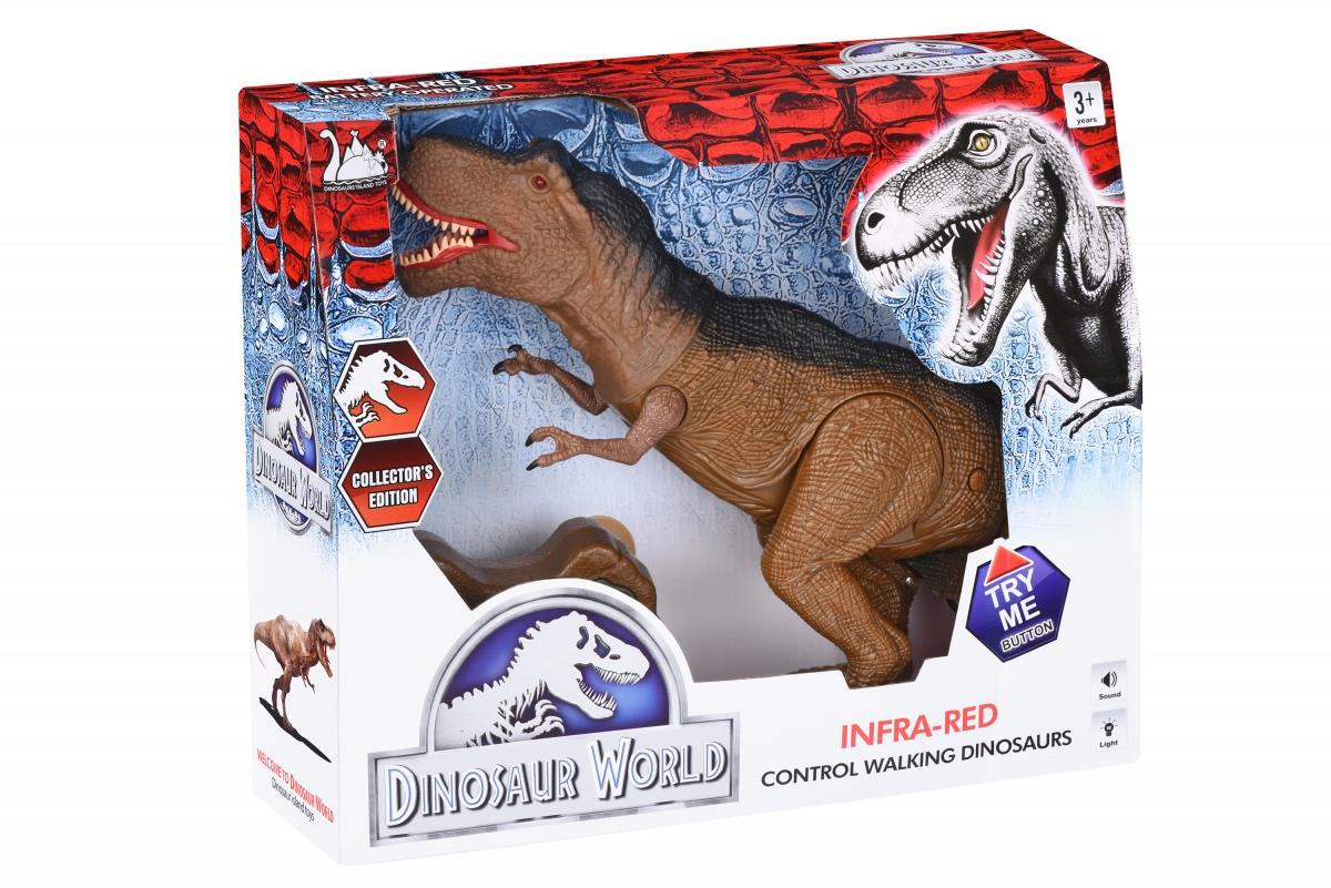 Динозавр Same Toy Dinosaur World Тиранозавр коричневый (свет, звук) RS6123Ut