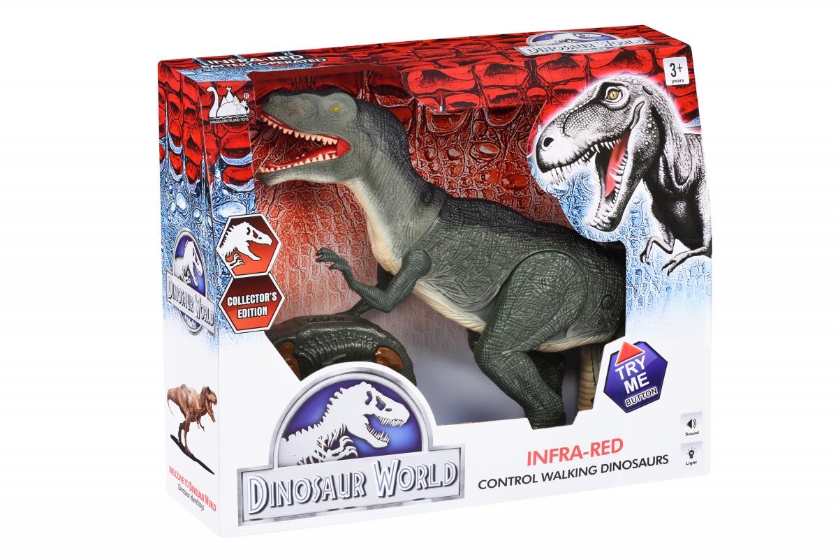 Динозавр Same Toy Dinosaur World Тиранозавр зеленый (свет, звук) RS6124Ut