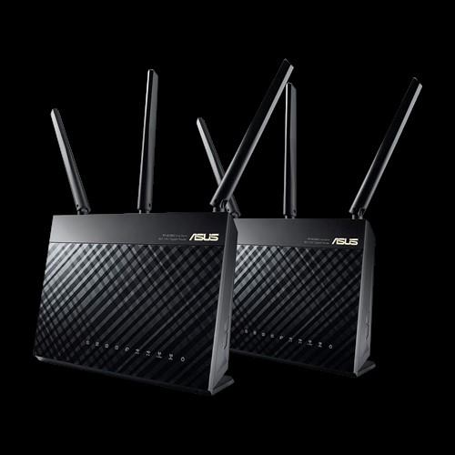 Маршрутизатор ASUS RT-AC68U 2PK AC1900 4xGE LAN 1xGE WAN 1xUSB3.0 1xUSB2.0 MU-MIMO MESH