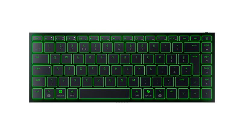 Клавіатура мембранна Razer Joro Ultra Low-Profile, 86key, BT, EN, RGB, чорний