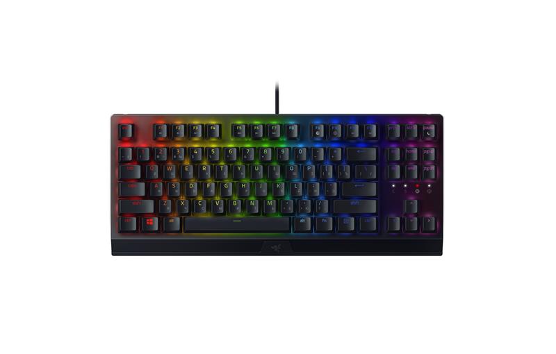 Клавіатура механічна Razer BlackWidow V3 TKL 87key, Green Switch, USB-A, EN/RU, RGB, чорний