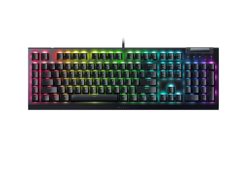 Клавіатура механічна Razer BlackWidow V4 X 110key, Green Switch, USB-A, EN/RU, RGB, чорний