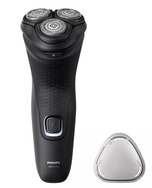 Бритва електр. Philips роторна Series 1000, бритв.головок-3, Ni-Mh, сух.+волог., чорний