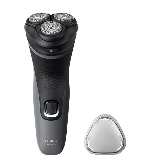 Бритва електр. Philips роторна Series 1000, бритв.головок-3, Ni-Mh, сух.+волог., сірий