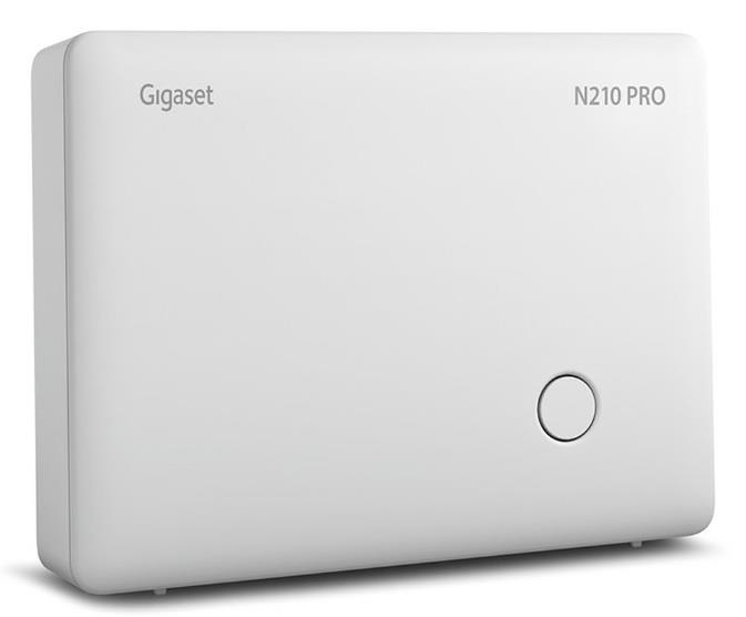Базова станція DECT Аналогова Gigaset N210 PRO, FXO port, DECT/GAP, Блок живлення, до 2 паралельних дзвінків, до 6 трубок