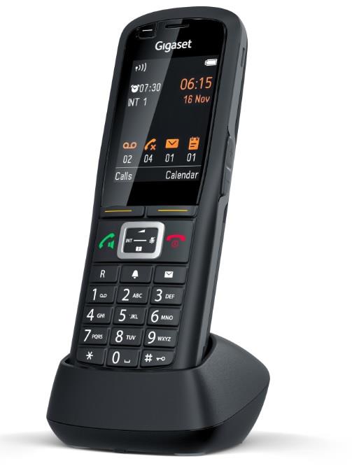 Трубка IP-DECT Gigaset R700H PRO 1xMicro-USB, 1x3.5 мм роз'єм для гарнітури, DECT, BT, 2.4" кольоровий дисплей, IP65