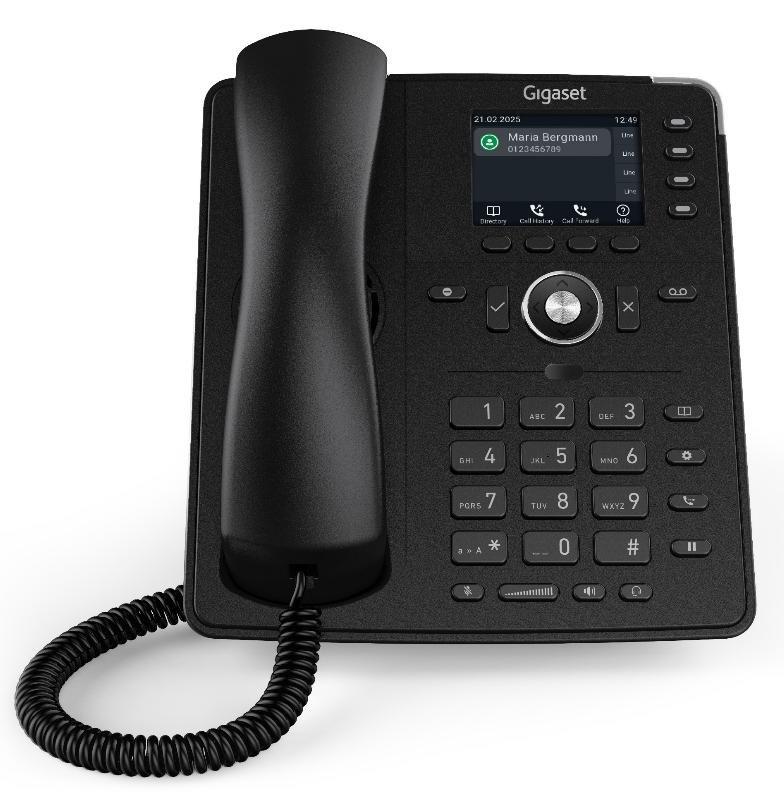 Телефон IP Gigaset Pro Compact P710, 2xGE LAN, PoE, 2.8" color TFT display, чорний