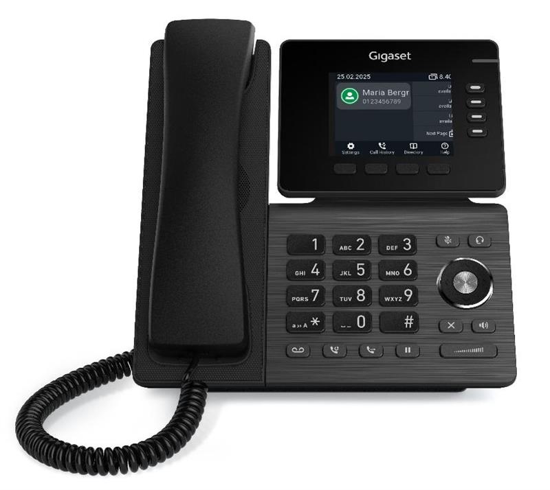 Телефон IP Gigaset Pro Professional P810B, 2xGE LAN, 4 SIP line, 1xUSB-A, BT 5.2, PoE, 3.36" color TFT display, чорний