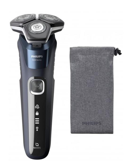 Бритва електр. Philips роторна Series 5000, 9Вт, бритв.головок-3, Li-Ion, сух.+волог., тример, синій