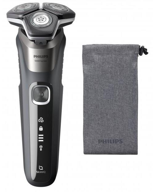 Бритва електр. Philips роторна Series 5000, 9Вт, бритв.головок-3, Li-Ion, сух.+волог., тример, сірий