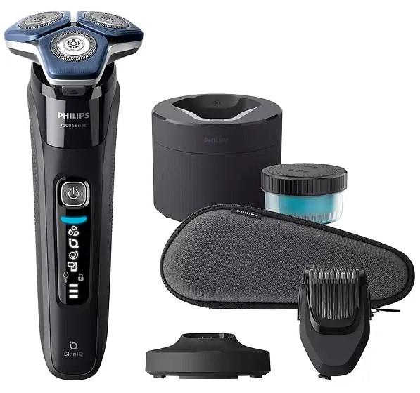 Бритва електр. Philips роторна Series 7000, бритв.головок-3, Li-Ion, сух.+волог., тример, чорний