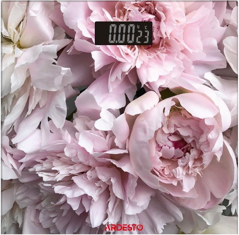 Ваги ARDESTO підлогові Peonies, 150кг, AAAx2 в комплекті, скло, багатокольорові