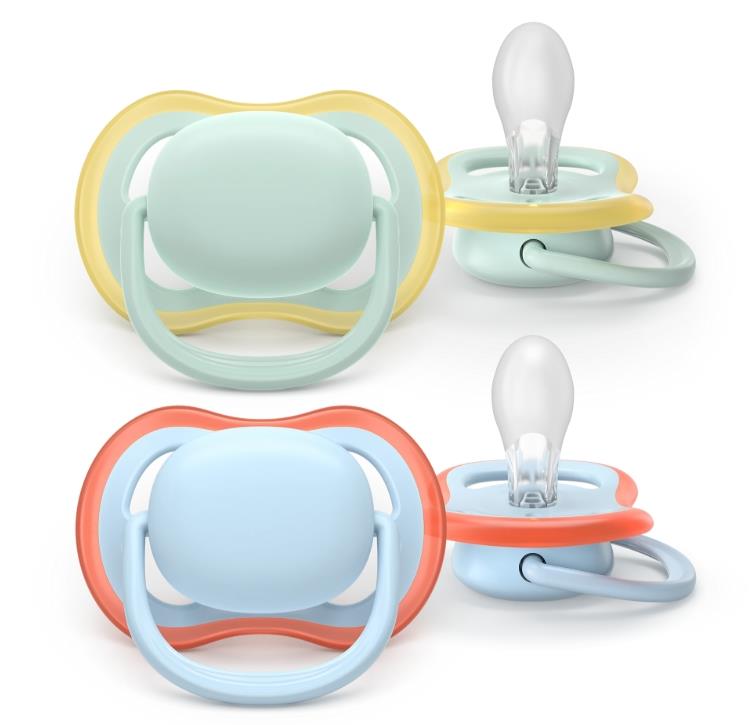 Пустушка Avent Ultra Air, 0-6 міс., 2 шт, дизайн для хлопчиків.