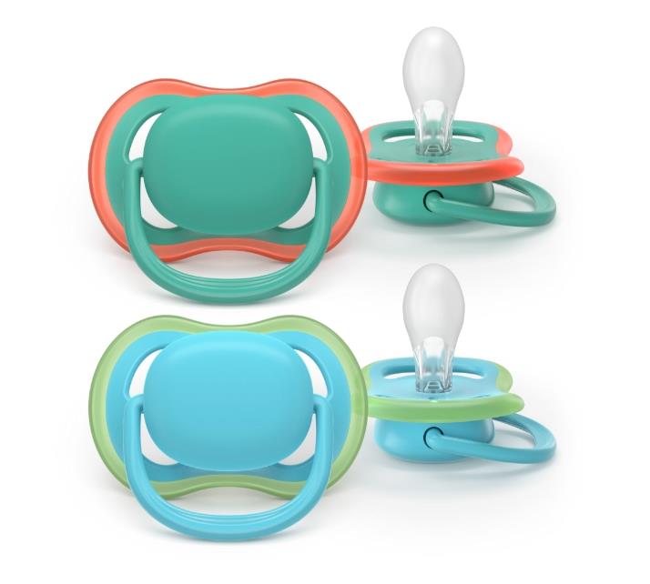 Пустушка Avent Ultra Air, 6-18 міс., 2 шт, дизайн для хлопчиків.