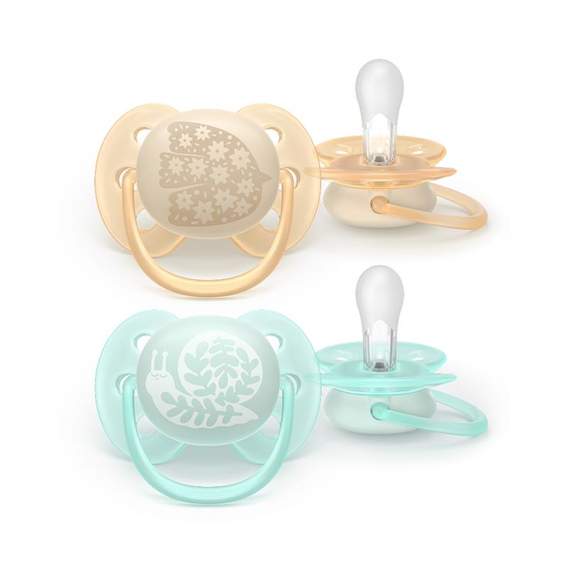 Пустушка Avent Ultra Soft, 0-6 міс. дизайн нейтральний, 2 шт.