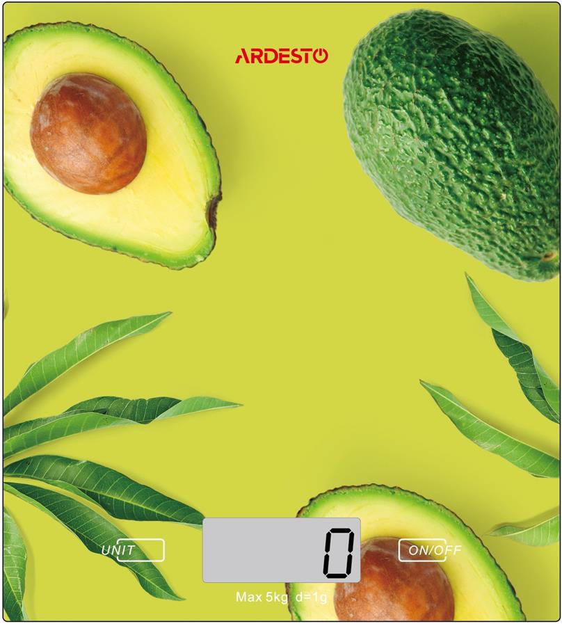 Весы кухонные Ardesto SCK-893AVOCADO макс. вес 5 кг/разноцвет