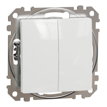 Вимикач 2-клавішний Schneider Electric, Sedna Design (білий)