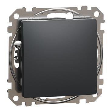 Вимикач 1-клавішний Schneider Electric, Sedna Design (чорний)