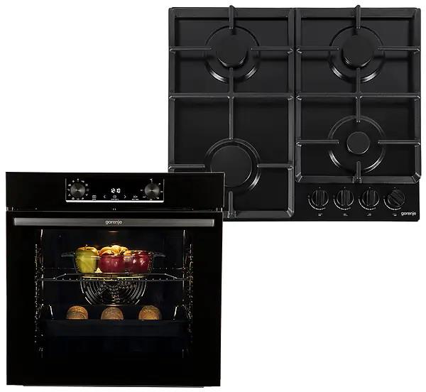 Комплект Gorenje (духовка електрична BO6735E02BK + поверхня газова G641EB), 740147, чорн