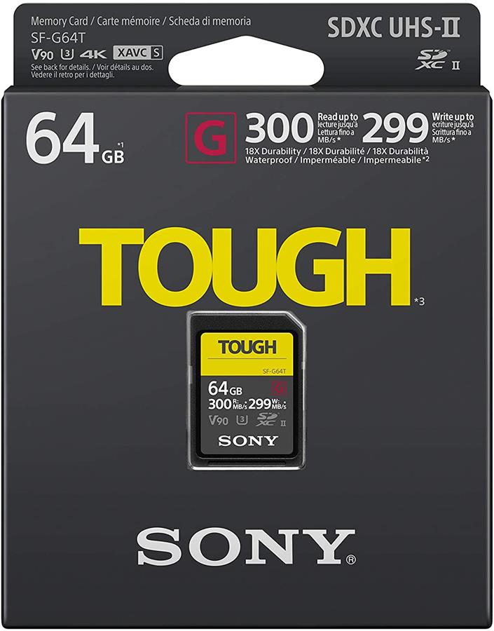 Карта памяти Sony 64GB SDXC C10 UHS-II U3 V90 R300/W299MB/s Tough