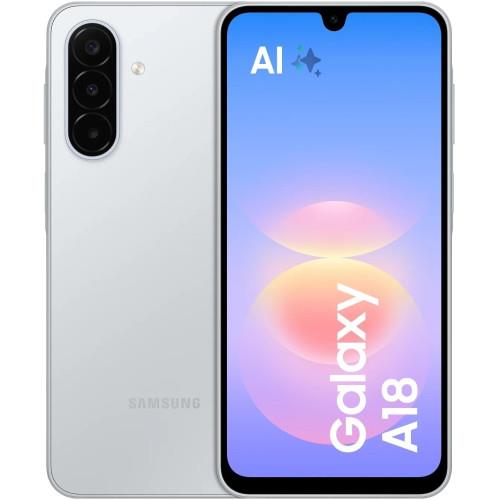 Смартфон Samsung Galaxy A18 (A185) 6.7" 4/128ГБ, 2SIM, 5000мА•год, сріблястий