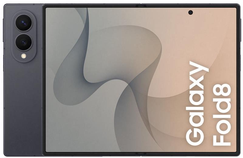 Смартфон Samsung Galaxy Fold 8 5G (F971) 7.6"/5.5" 16/1024ГБ, 1SIM, 4800мА•год, графітовий