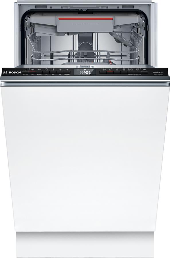 Посудомийна машина Bosch вбудована, 10компл., E, 45см, дисплей, 3й кошик, білий
