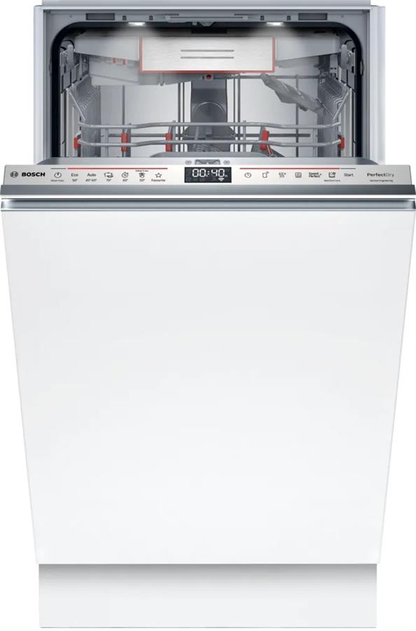 Посудомийна машина Bosch вбудована, 10компл., E, 45см, дисплей, 3й кошик, Zeolith, білий