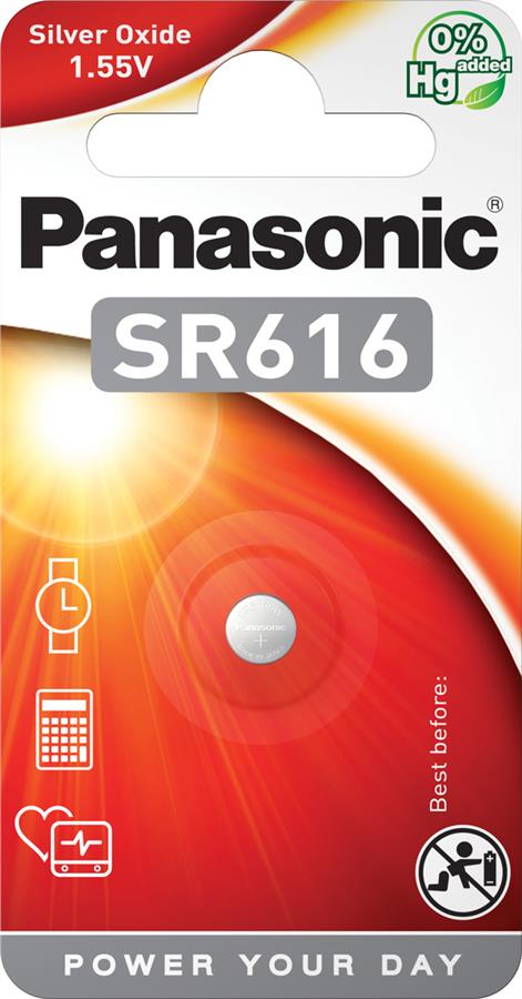 Батарейка Panasonic серебряно-цинковая SR616(321, V321, D391) блистер, 1 шт.