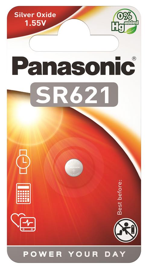 Батарейка Panasonic серебряно-цинковая SR621(364, V364, D364) блистер, 1 шт.