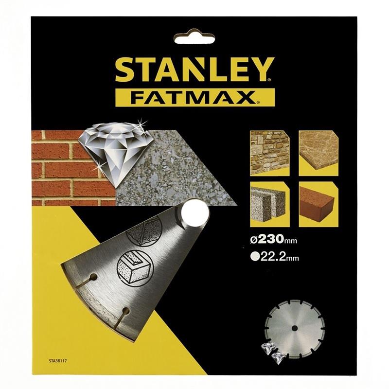 Диск алмазный Stanley, по бетону, кирпичу, 230x22.2 мм