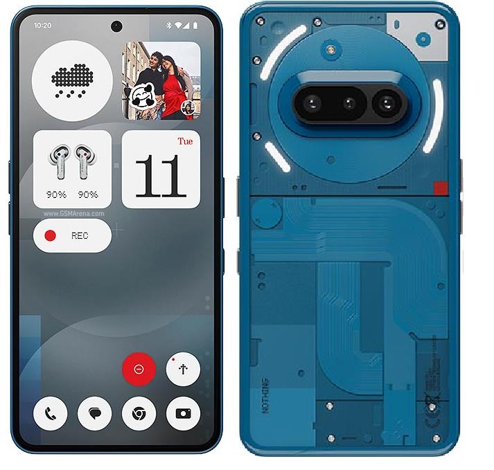 Смартфон Nothing Phone (3a) 6.77" 12/256ГБ, 2SIM, 5000мА•год, синій