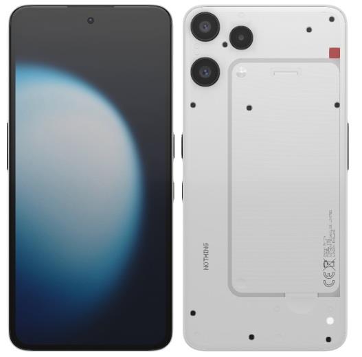 Смартфон Nothing Phone (3a) Lite 5G 6.77" 8/128ГБ, 2SIM, 5000мА•год, білий
