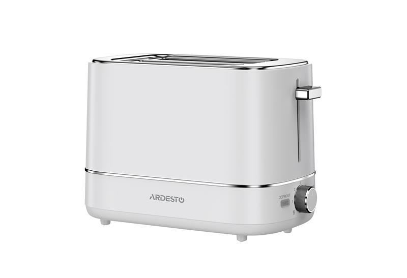 Тостер ARDESTO Timeless Elegance, 800Вт, пластик, 2 слоти, білий