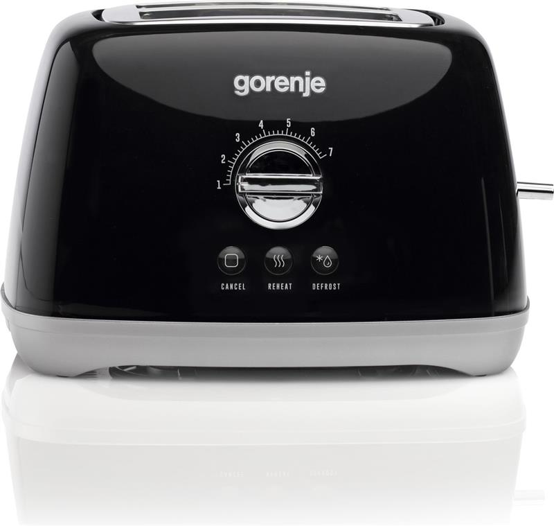Тостер Gorenje, 900Вт, пластик-метал, чорний