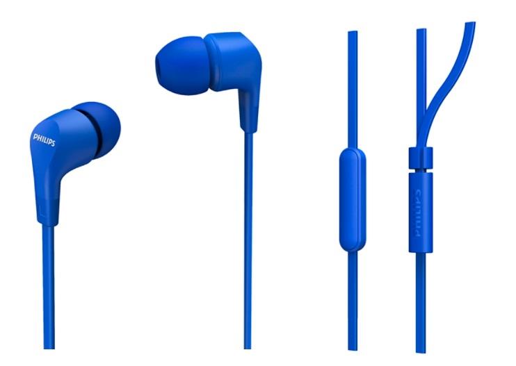 Наушники Philips TAE1105 In-ear Mic Blue