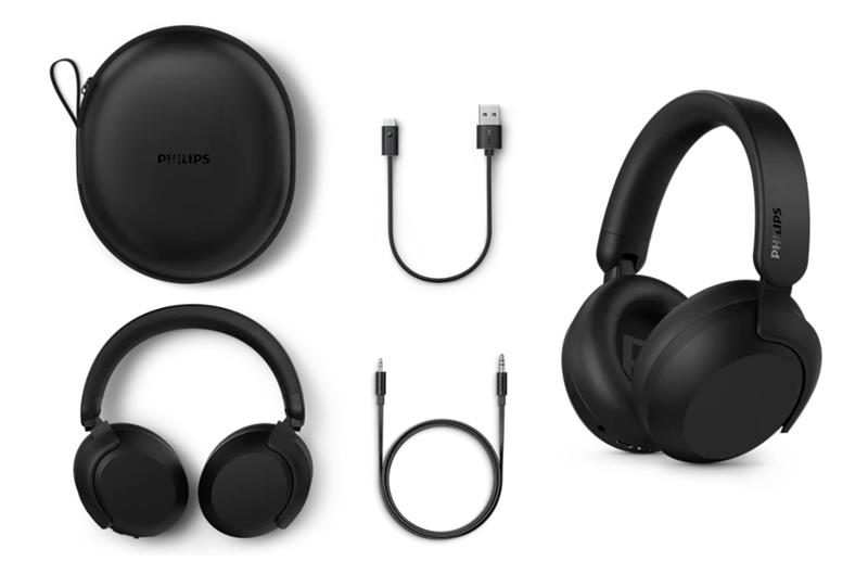 Навушники Over-ear Philips TAH8000 BT 5.4, ANC, Hi-Res, LDAC, LC3, AAC, Wireless, Mic, Чорний