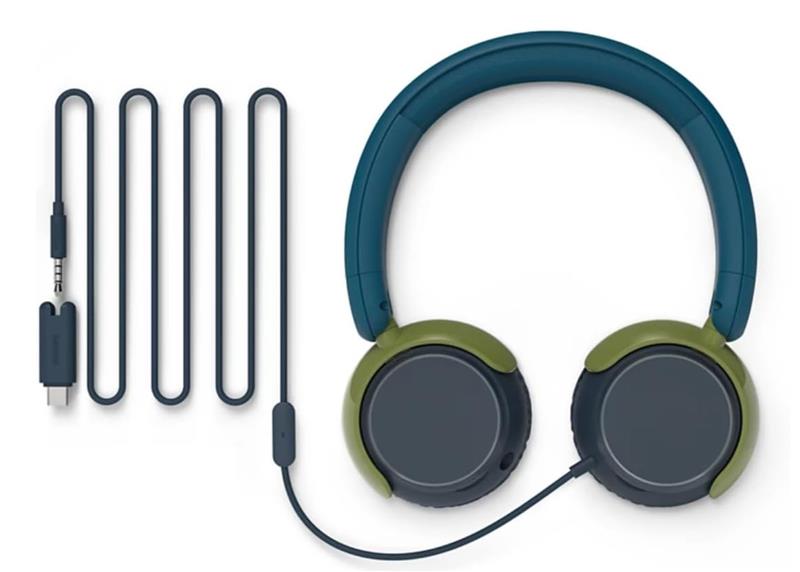 Навушники Kids' On-ear Philips TAK2000 3.5 mini-jack + Type-C, Mic, Синій