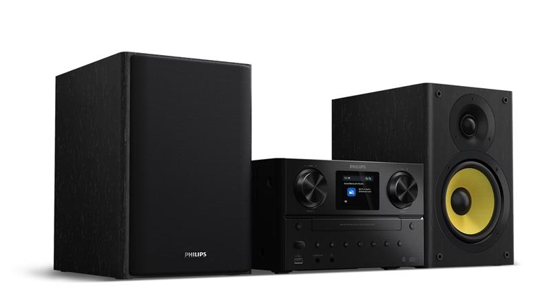 Мікросистема Philips TAM8905M2 2.0, 100Вт, BT 6.0, Auracast™, LCD 2.4", FM/DAB+, MP3-CD, USB, SBC, AAC, LC3