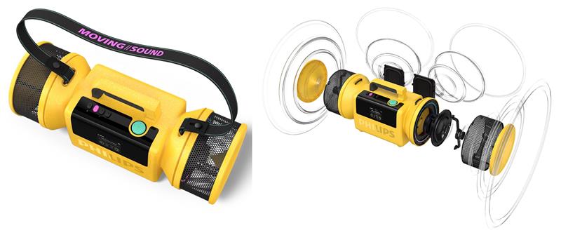 Акустична система Philips TAMS80 140Вт, BT 6.0, IP67, Auracast™, SBC, LC3, Жовтий