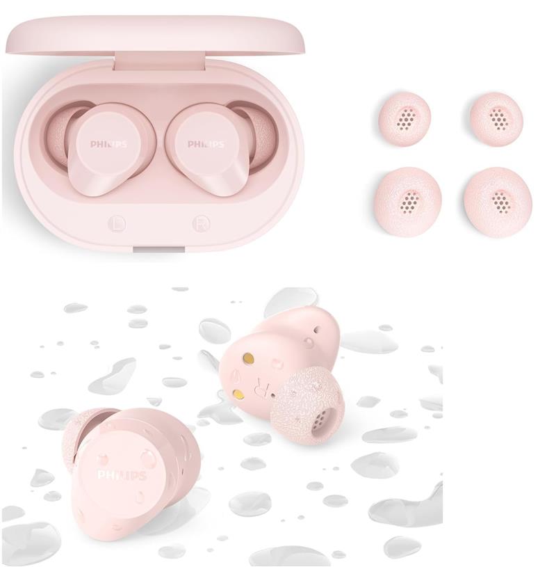 Навушники TWS Philips TAT1300 BT 6.0, IPX4, Touch control, SBC, Mic, Рожевий