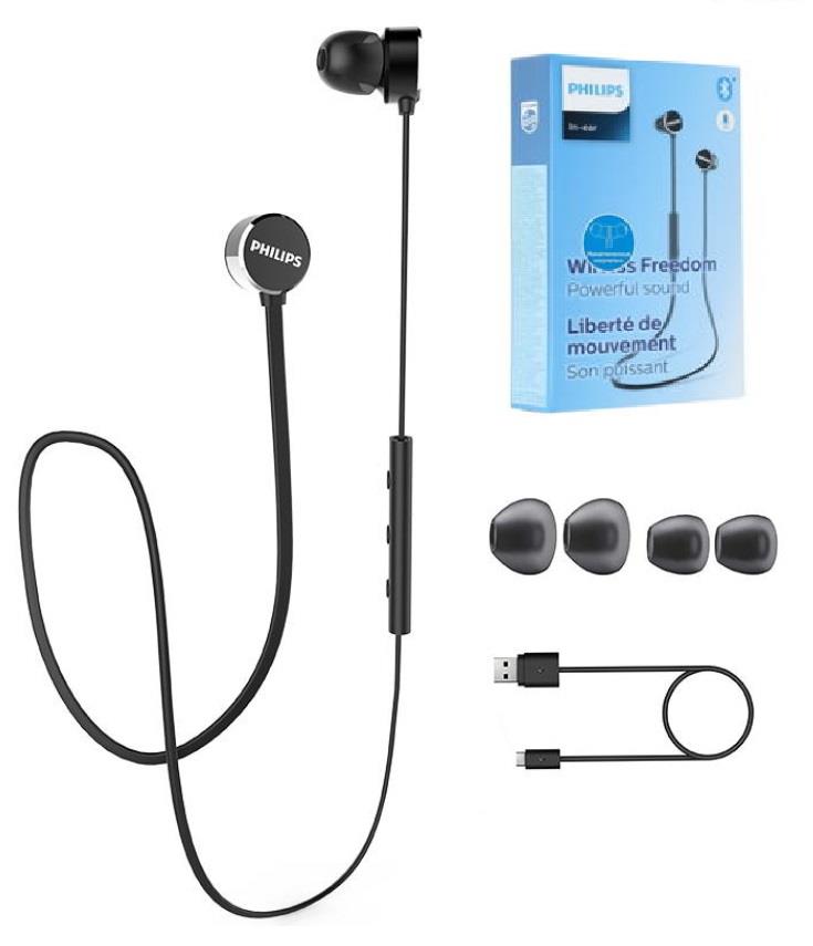 Наушники Philips UpBeat TAUN102 In-ear Wireless Mic Black