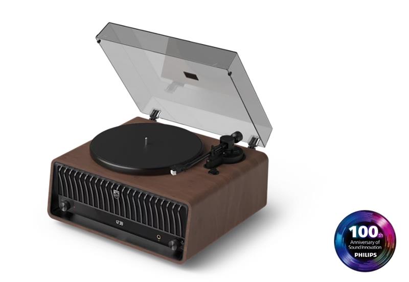 Програвач вінілу Philips CENTURY TAV9000 Retro 120Вт, BT 5.4, DAB+/FM, TFT, Auracast™, Audio-Technica stylus, USB, RCA & Headphone Out 6.3mm