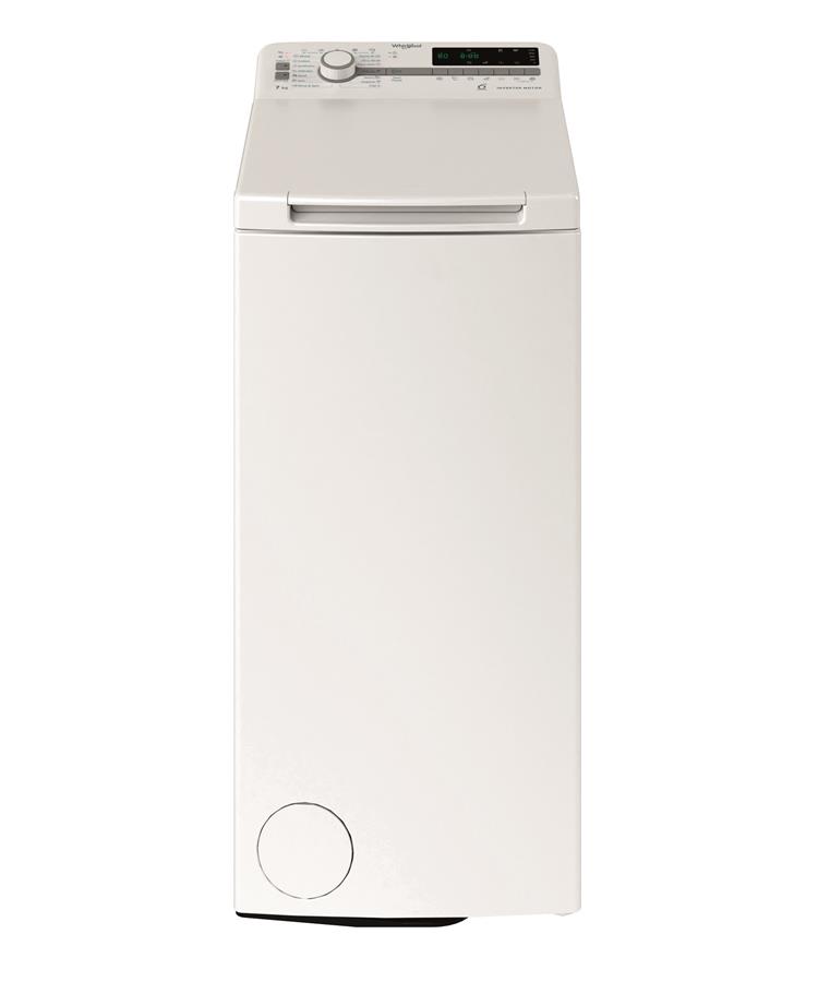 Пральна машина Whirlpool вертикальна, 7кг, 1200, B, 60см, дисплей, інвертор, білий