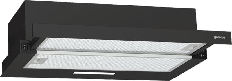Витяжка Gorenje телескопічна, 60см, 350м.куб/год, чорний