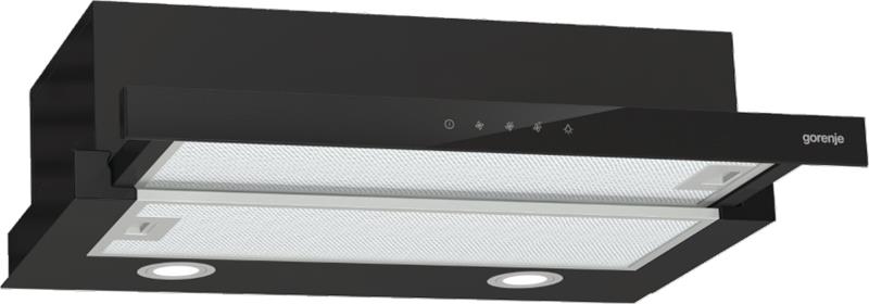 Витяжка Gorenje телескопічна, 60см, 450м.куб/год, чорний