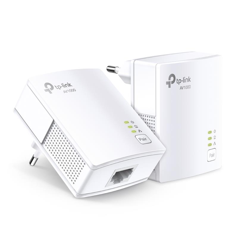 Комплект Адаптерiв Powerline TP-LINK TL-PA7017KIT AV1000, 1xGE, (TL-PA7017 2шт)