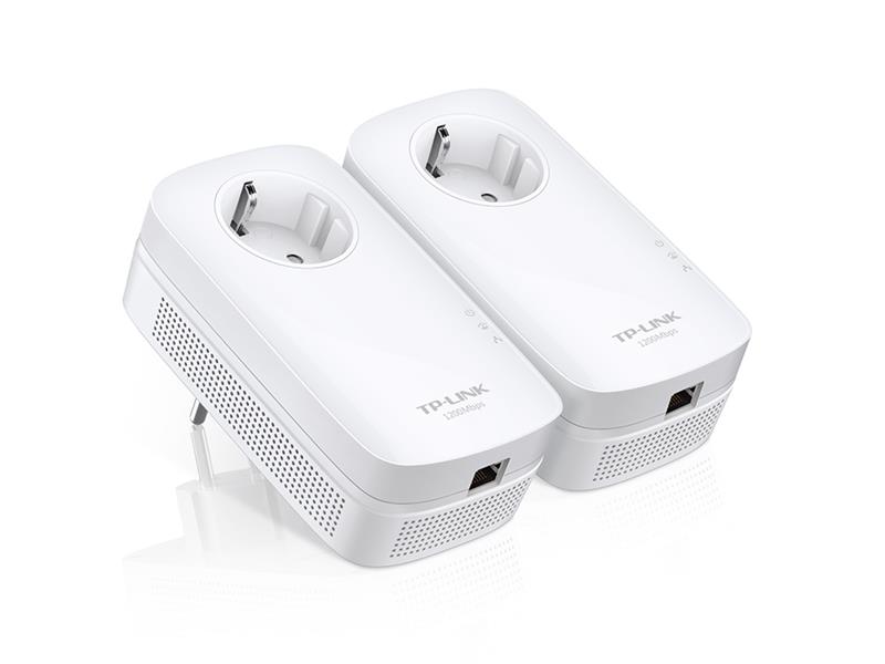 Комплект Адаптерiв Powerline TP-LINK TL-PA8010PKIT AV1300, 1xGE, (TL-PA8010 2шт), Розетка
